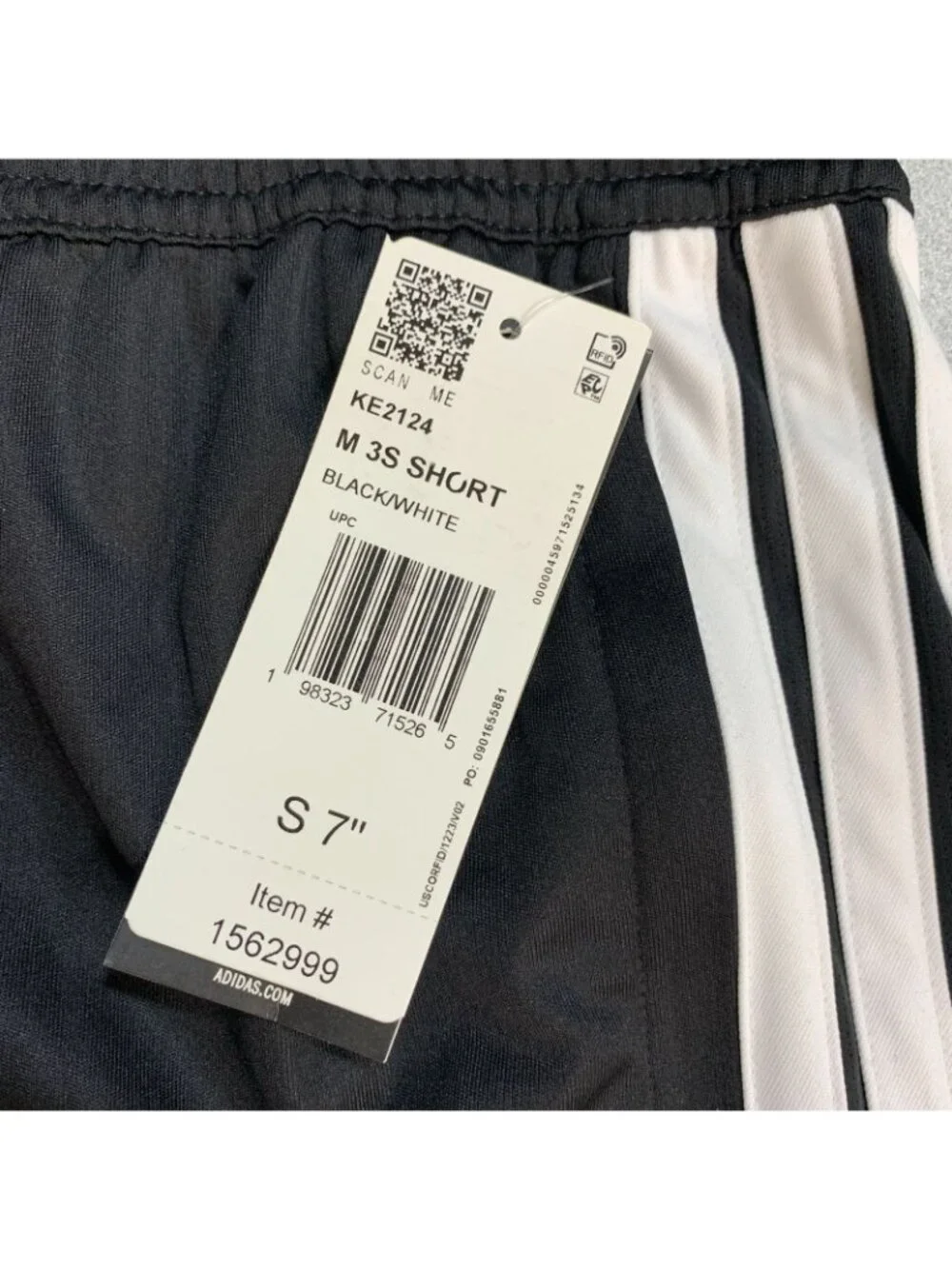 NWT Adidas 3-Stripes Active Shorts Men's S Black/White 7